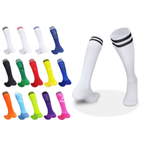 Thickened double bar soccer socks men's long adult children's professional game training stripes non-slip towel bottom sports socks Thickened double bar soccer socks men's long adult children's professional game training stripes non-slip towel bottom sports socks